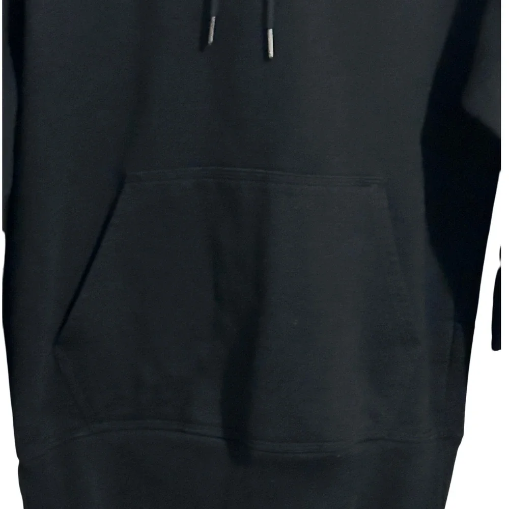 Champion Heavy Black Hoodie Sweatshirt Men's Size Small Gray‎ Lined Hood